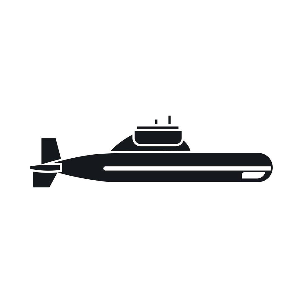 icono de submarino, estilo simple vector