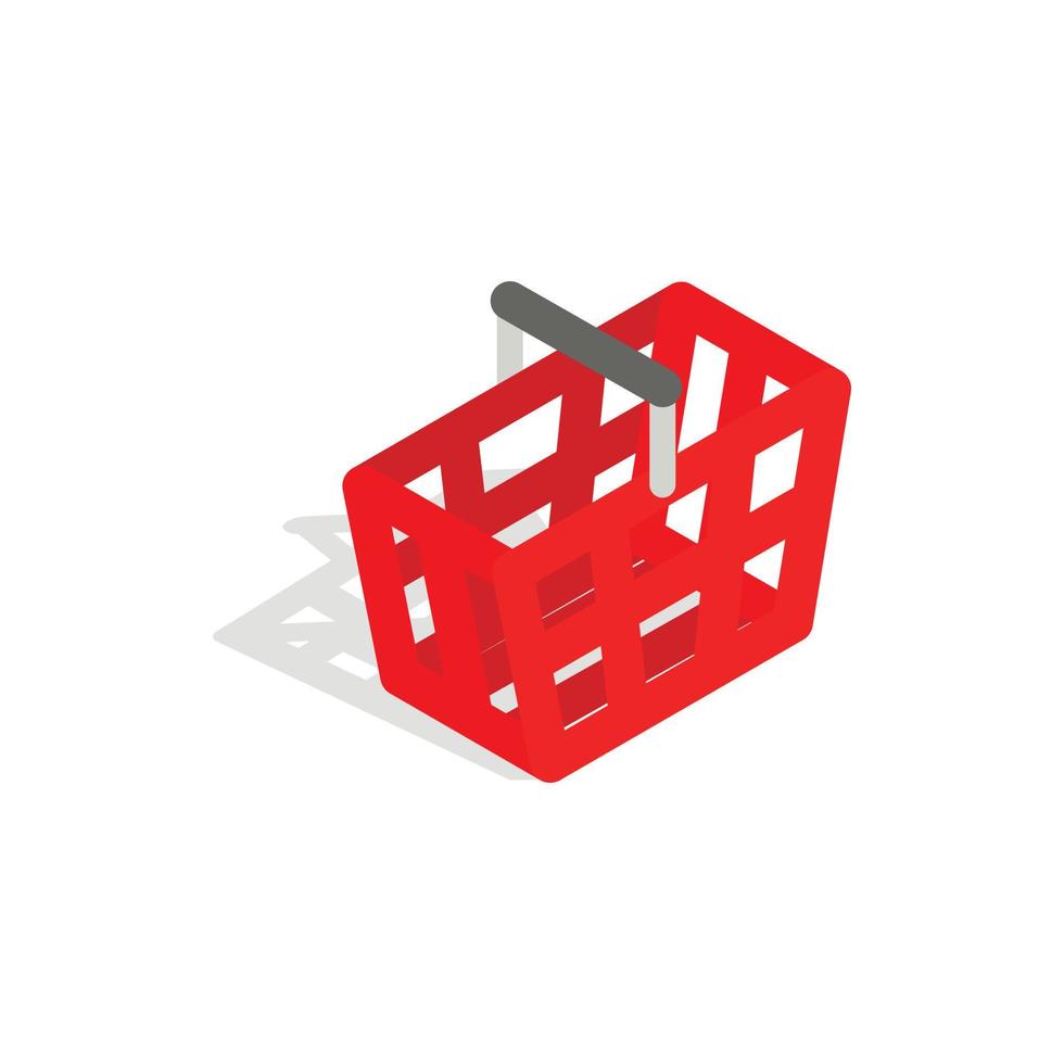icono de carrito de compras, estilo 3d isométrico vector