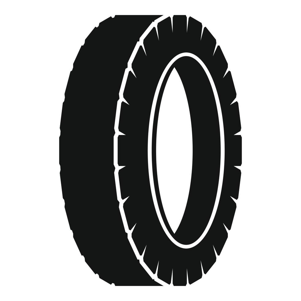 Turning tire icon, simple style. vector