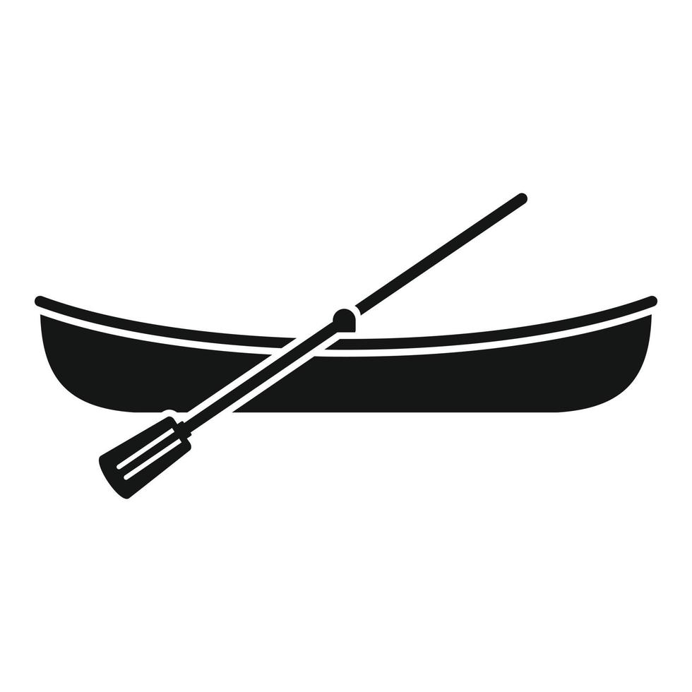 icono de barco de lago, estilo simple vector