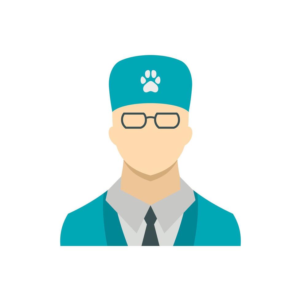 icono de veterinario en estilo plano vector