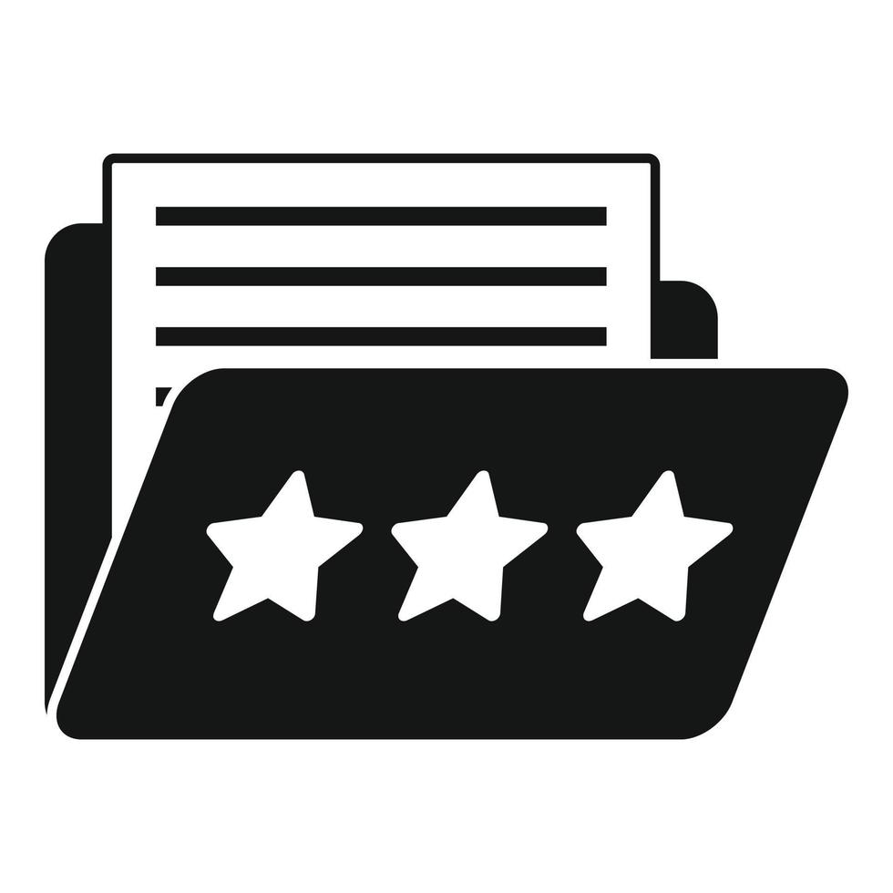 Remarketing star folder icon, simple style vector