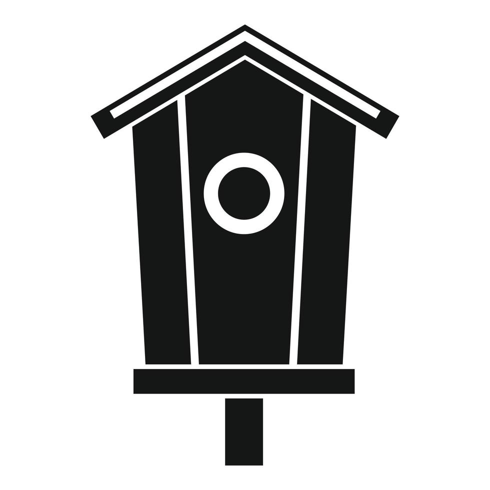 icono de casa de aves de decoración, estilo simple vector