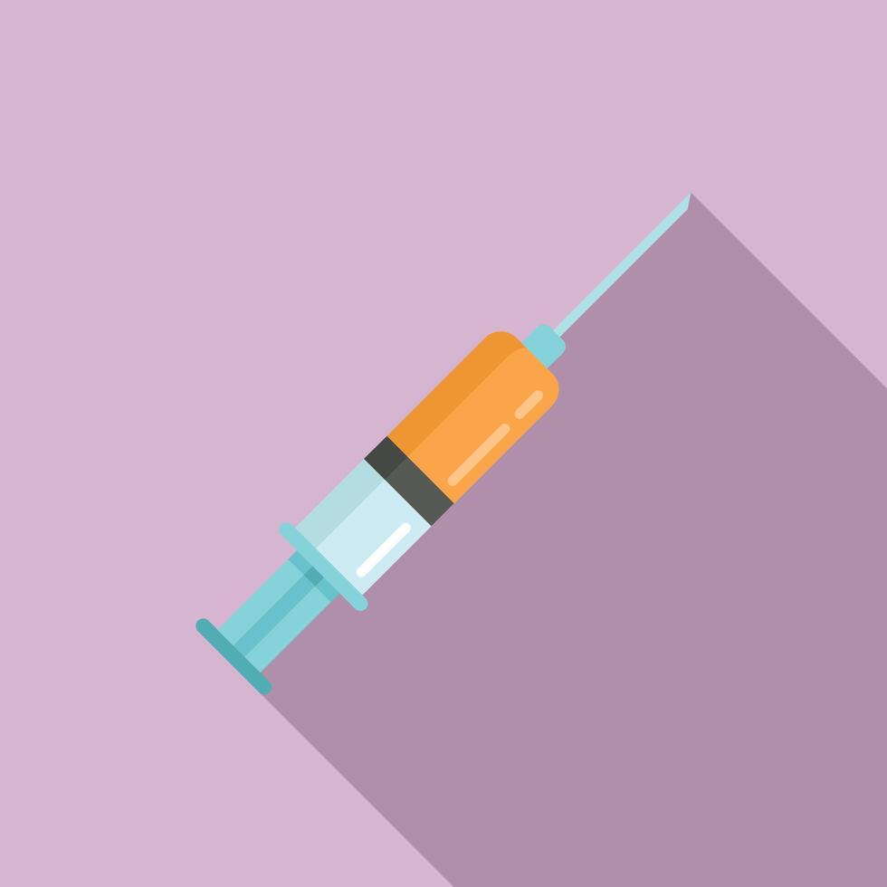 Chicken pox syringe icon, flat style vector