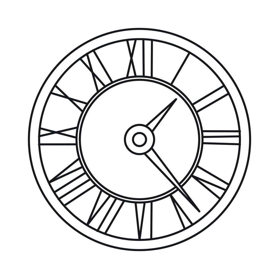 Watch icon, outline style vector