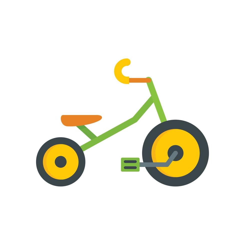 Children tricycle icon, flat style vector