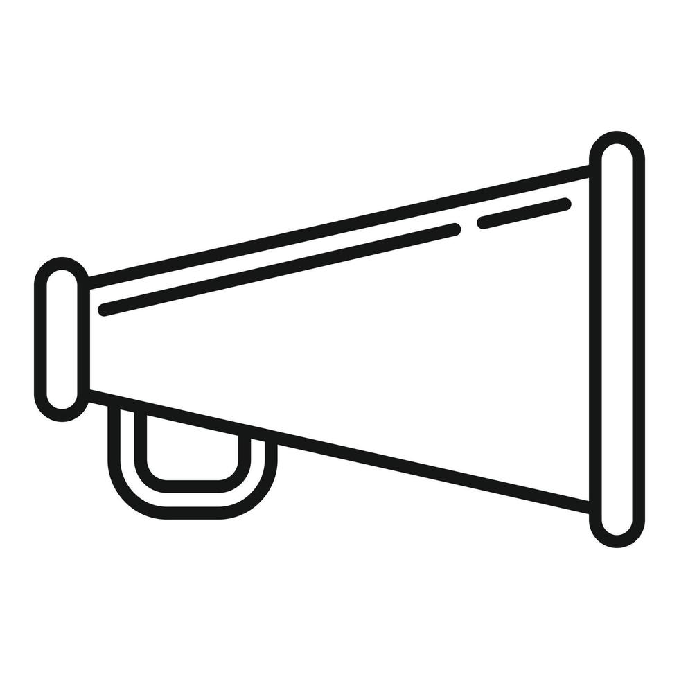 Megaphone icon, outline style vector