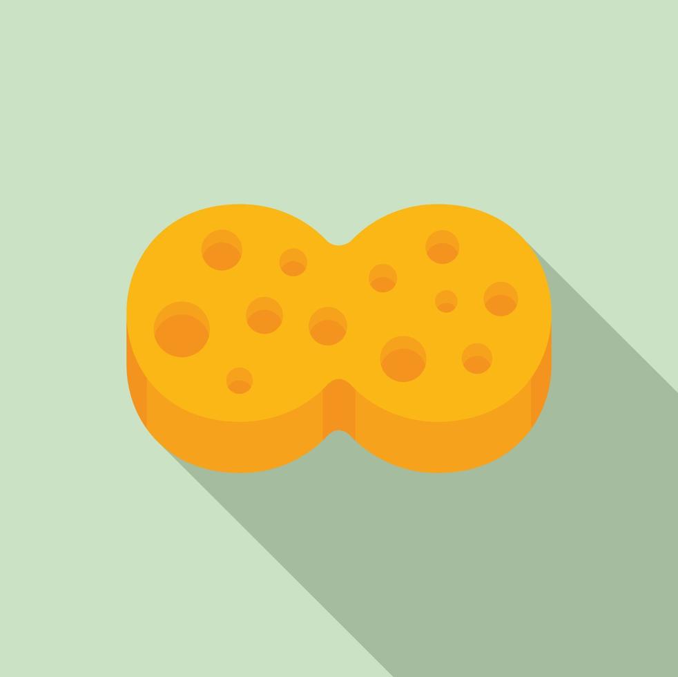 Sauna sponge icon, flat style vector