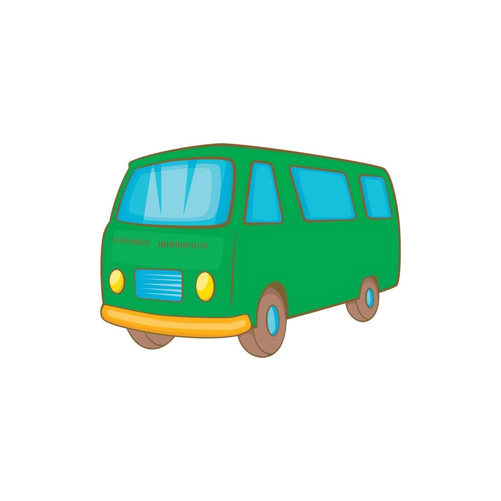 Classic van, retro style icon, cartoon style vector