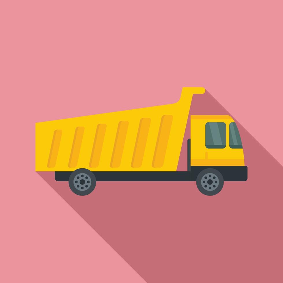 Tipper industry icon, flat style vector