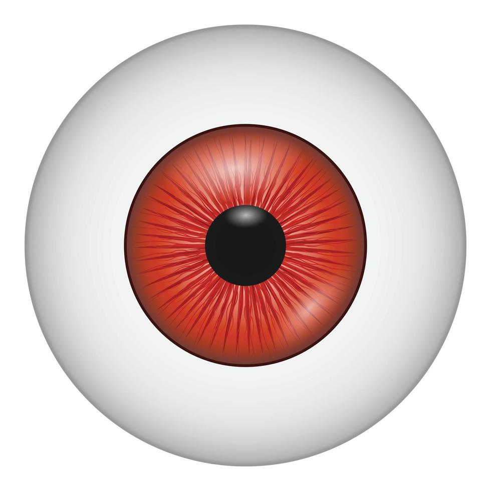 Vampire eye icon, realistic style vector