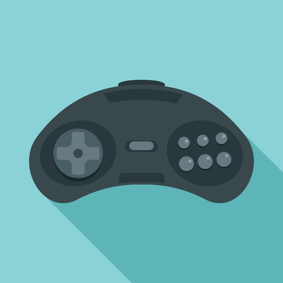 Game joystick icon, flat style vector