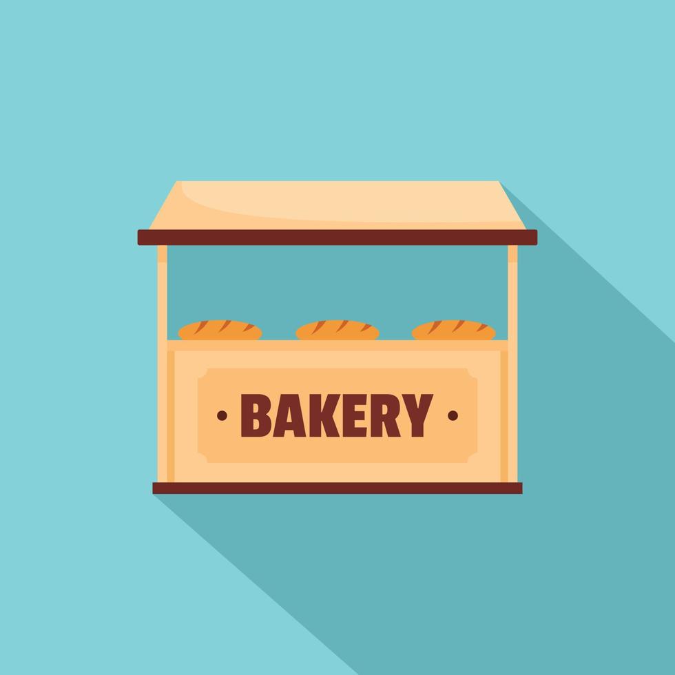 Bakery icon, flat style. vector