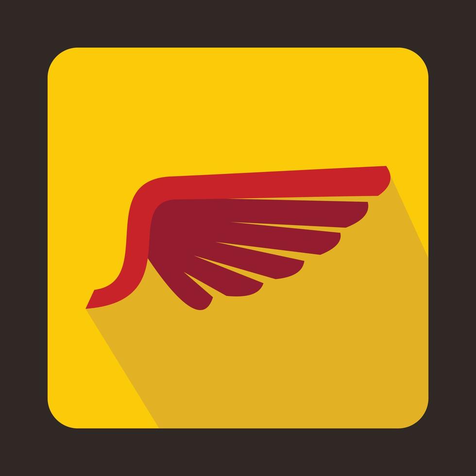 Red wing icon in flat style vector