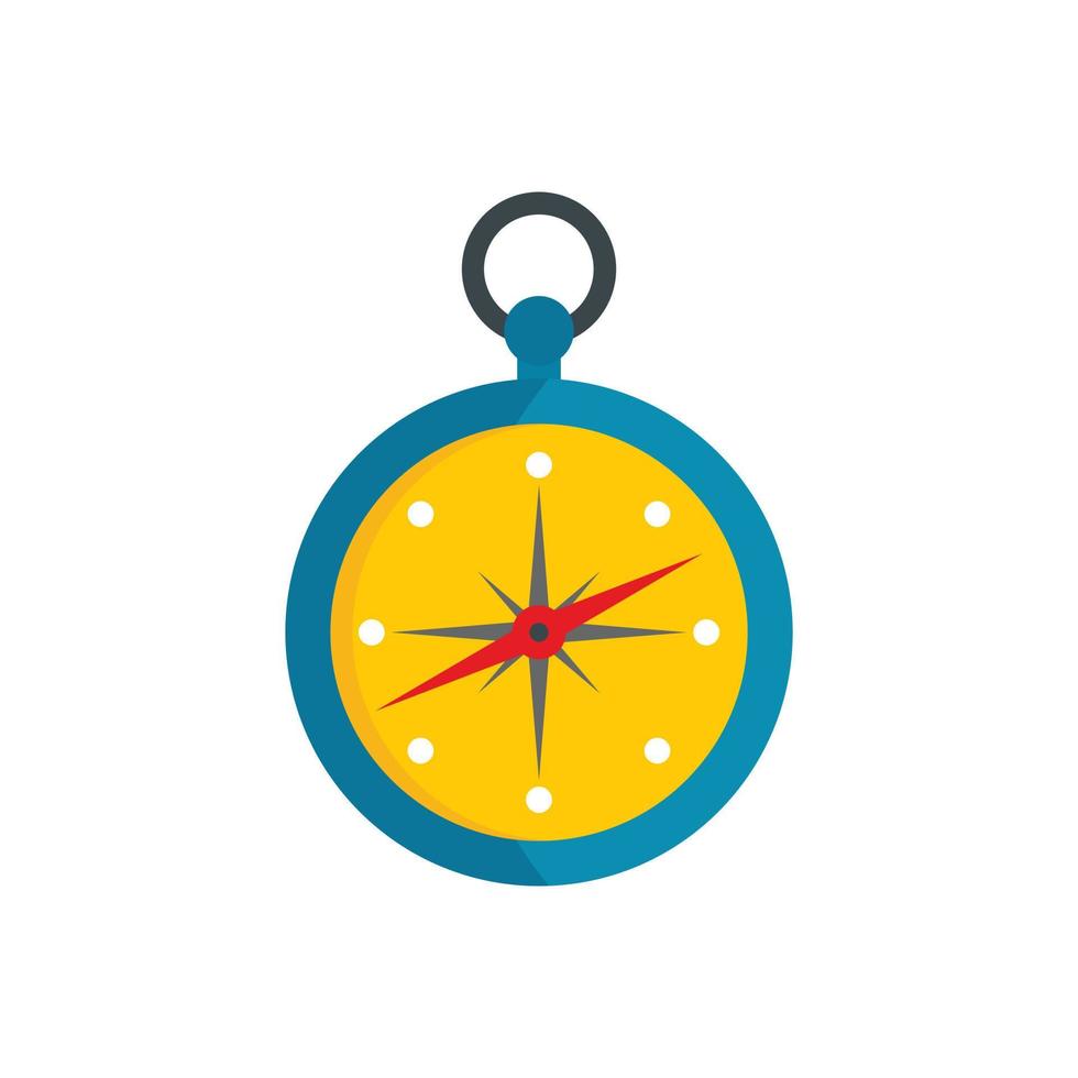 Compass icon, flat style vector