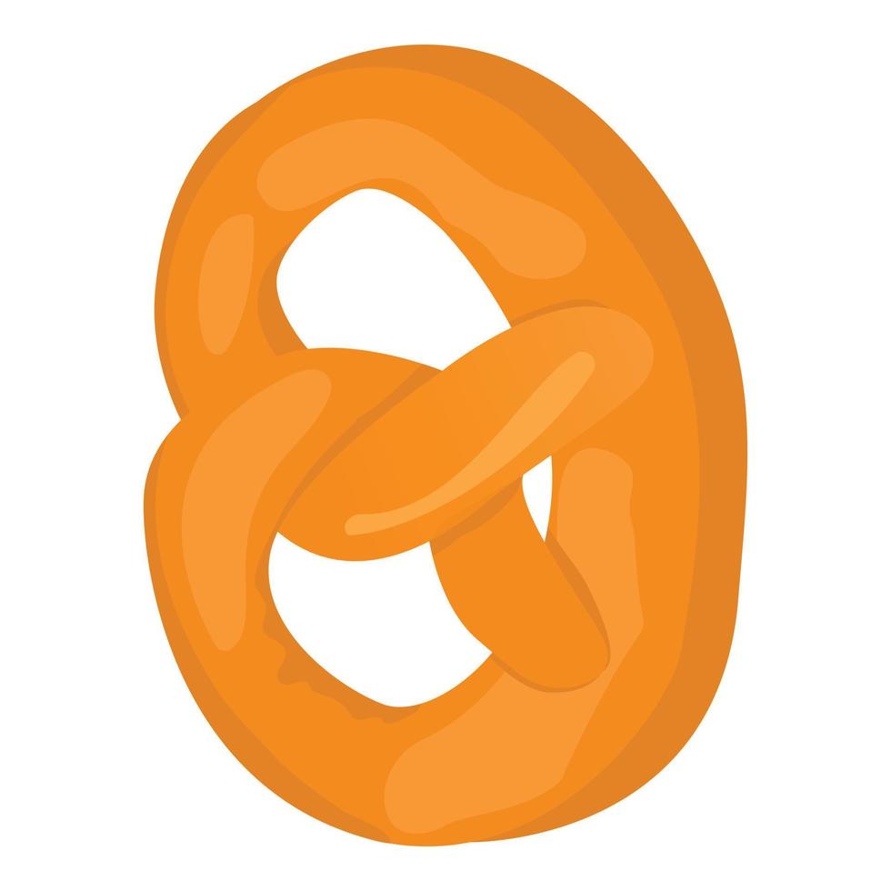 Salt pretzel icon, isometric style vector