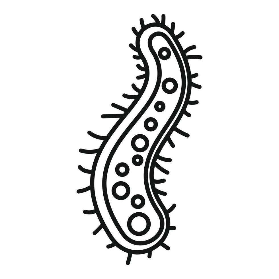 Amoeba icon, outline style vector