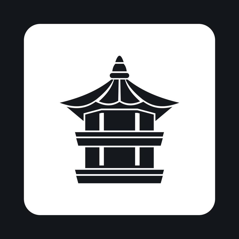 Temple icon, simple style vector