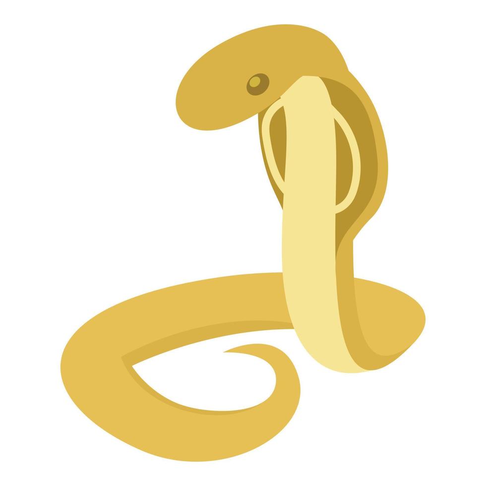 Cobra icon, cartoon style vector