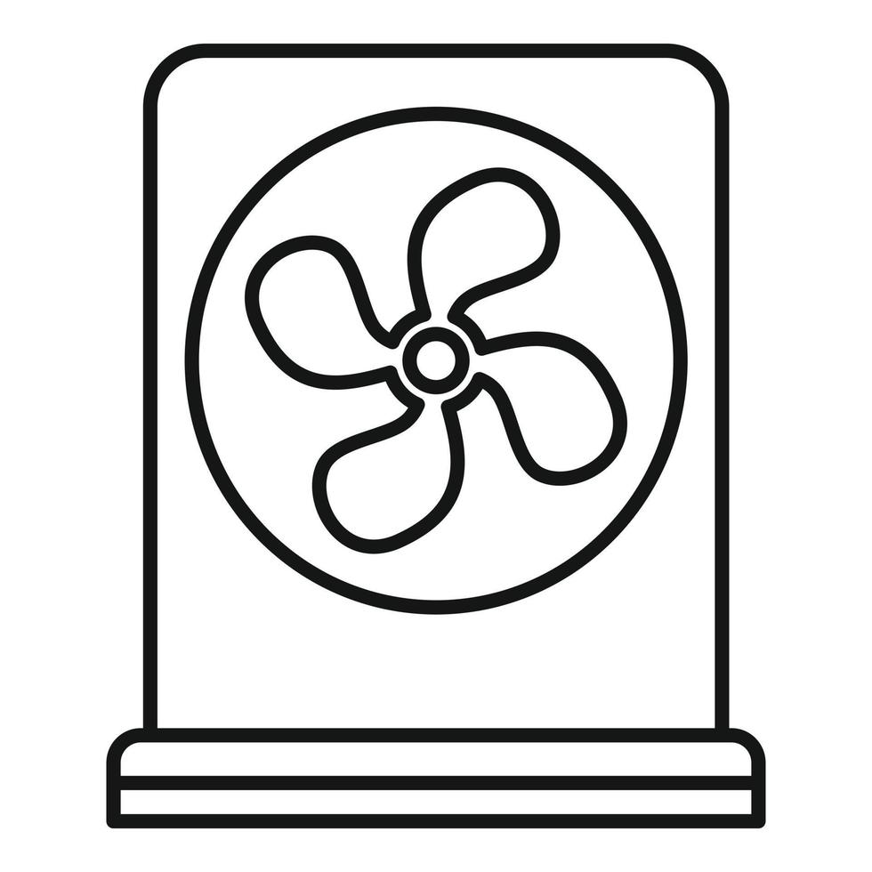 icono de ventilador industrial, estilo de contorno vector