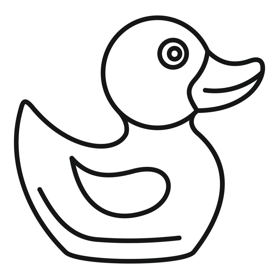 Duck icon, outline style vector