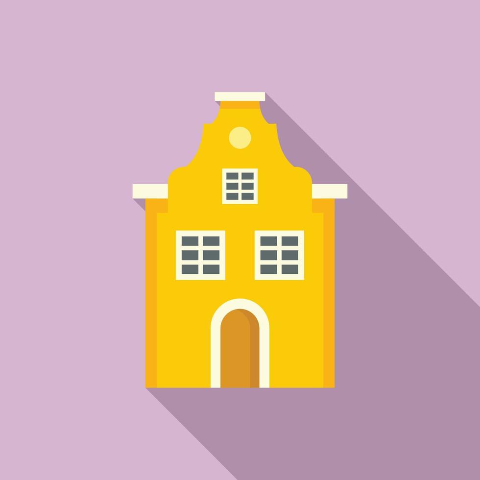 lindo icono de la casa de riga, estilo plano vector