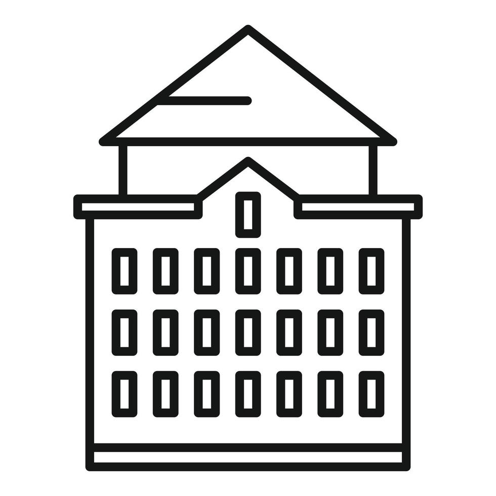 Riga big house icon, outline style vector