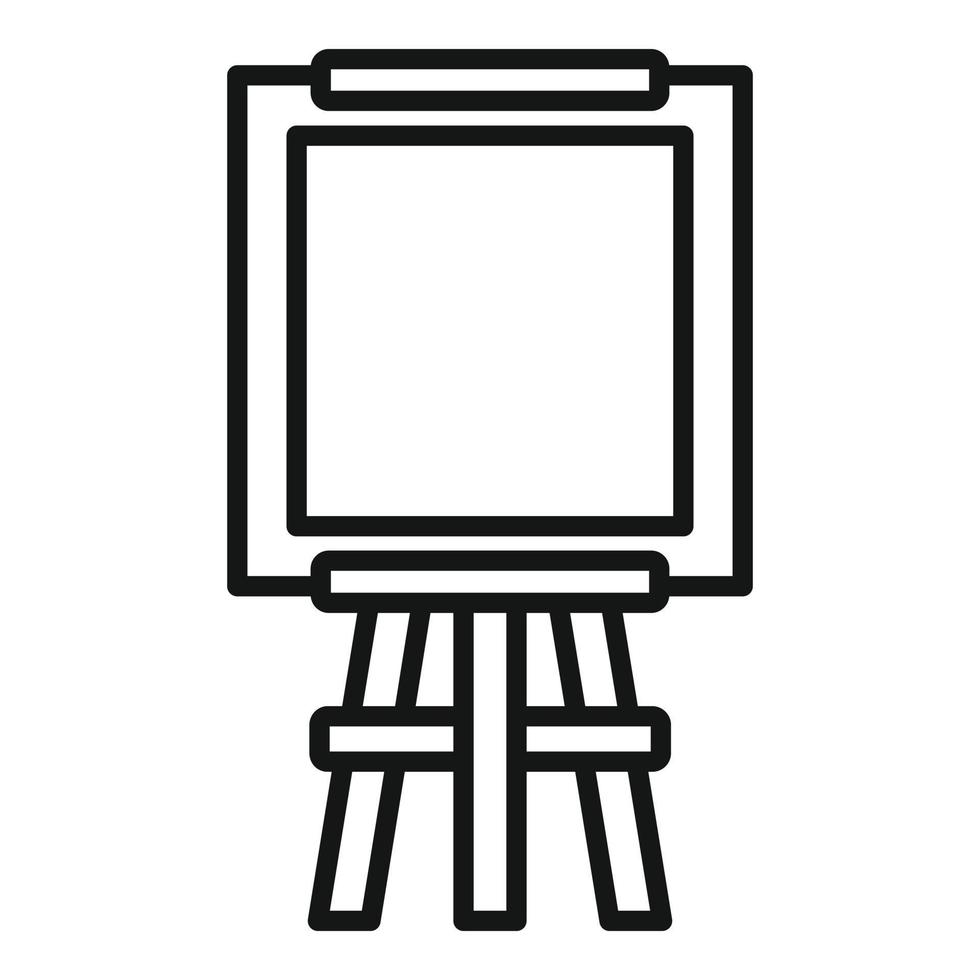 Blank, canvas, easel, isolated, line, outline, paper icon - Download on  Iconfinder