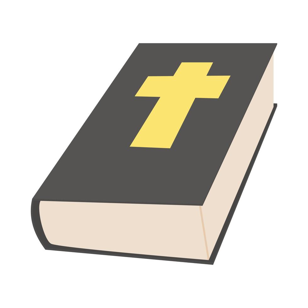 Bible book icon in cartoon style vector