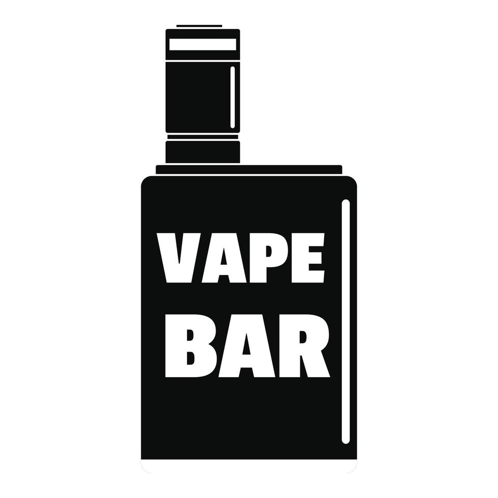 Vape box bar logo, simple style vector