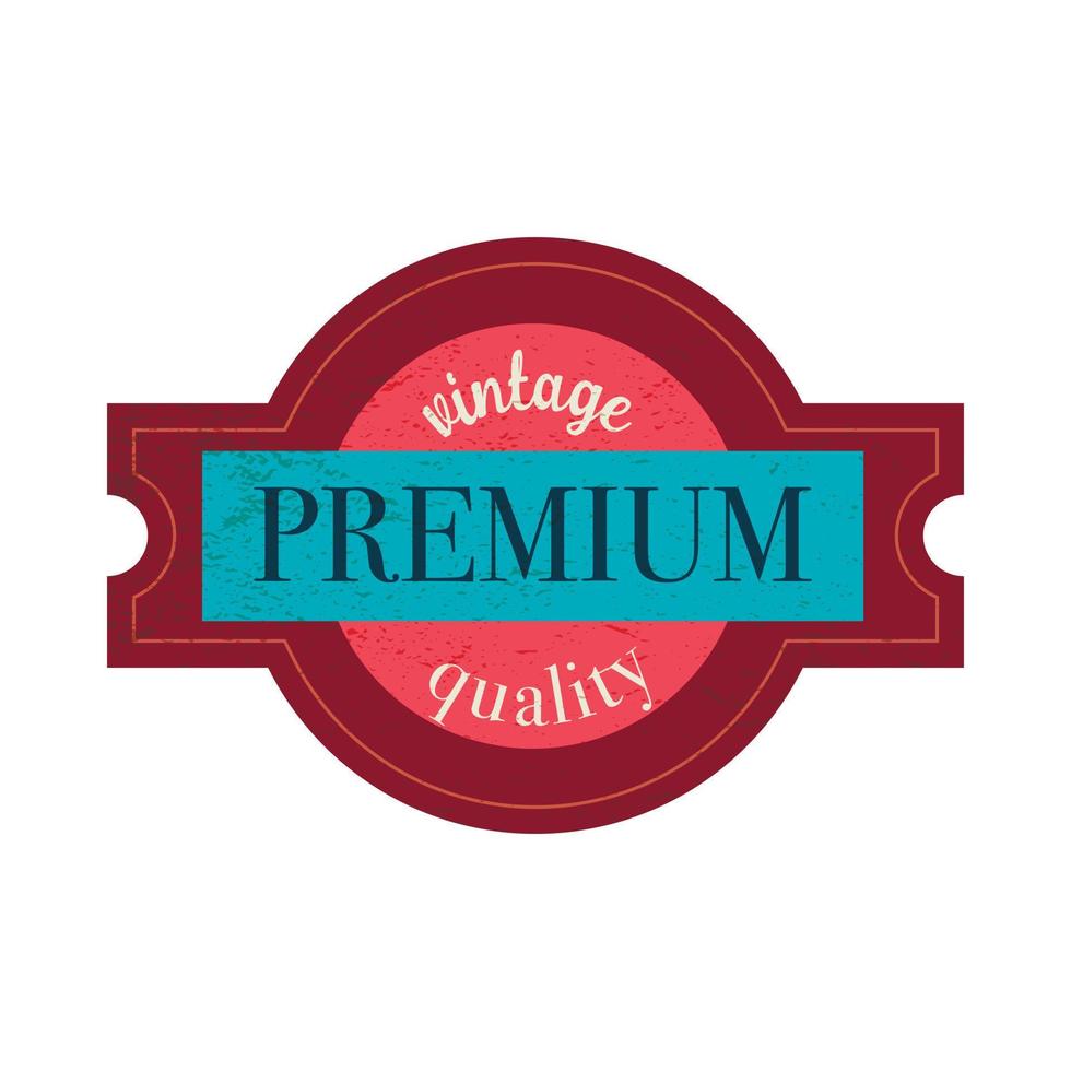 Premium quality label in vintage style vector