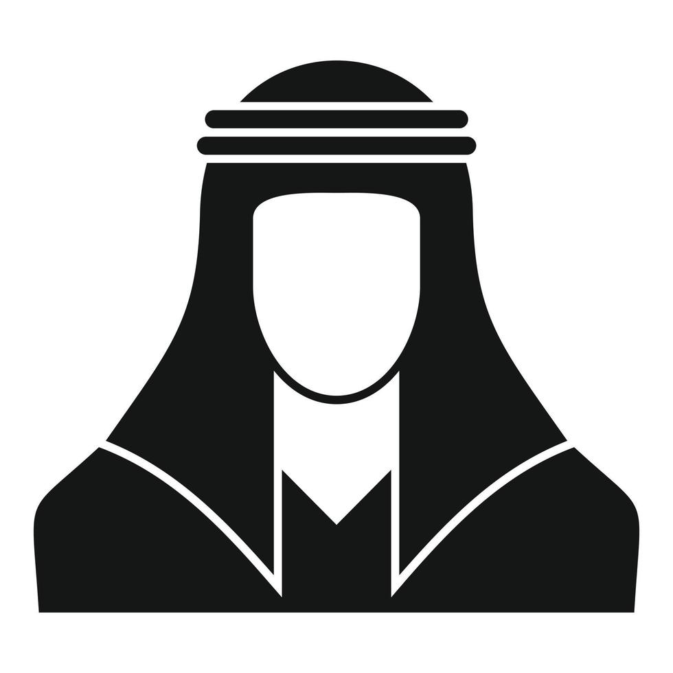 icono de hombre árabe de dubai, estilo simple vector