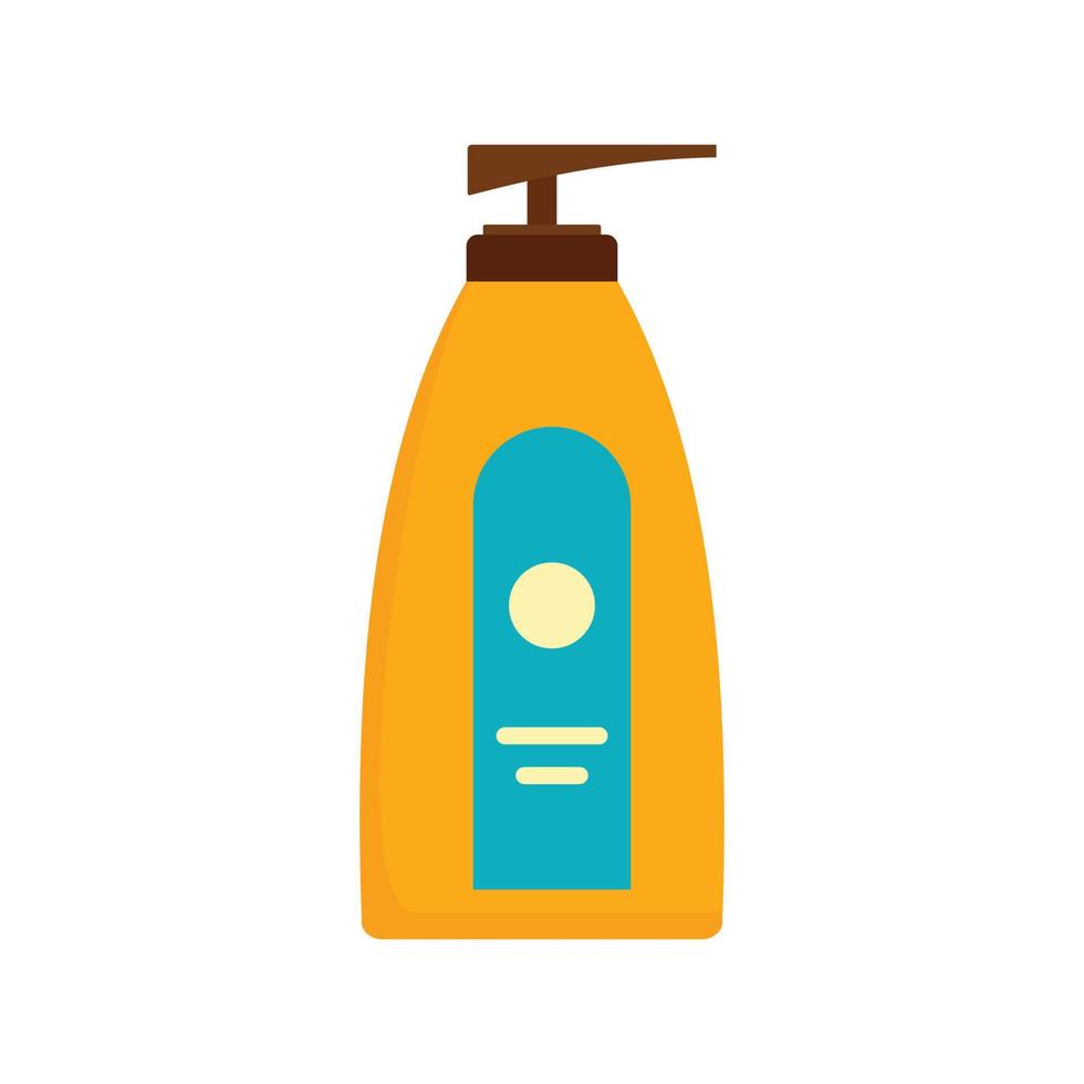 Dispenser lotion sun icon, flat style vector