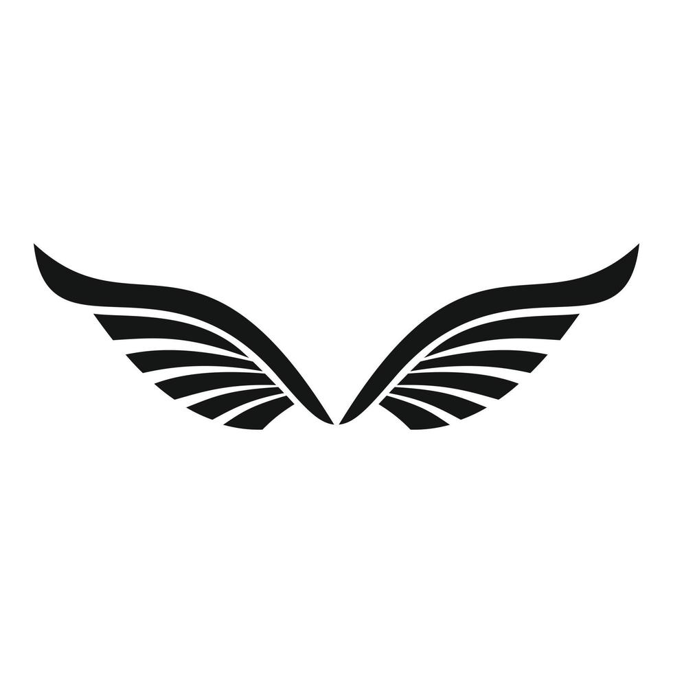 Bird wings icon, simple style vector