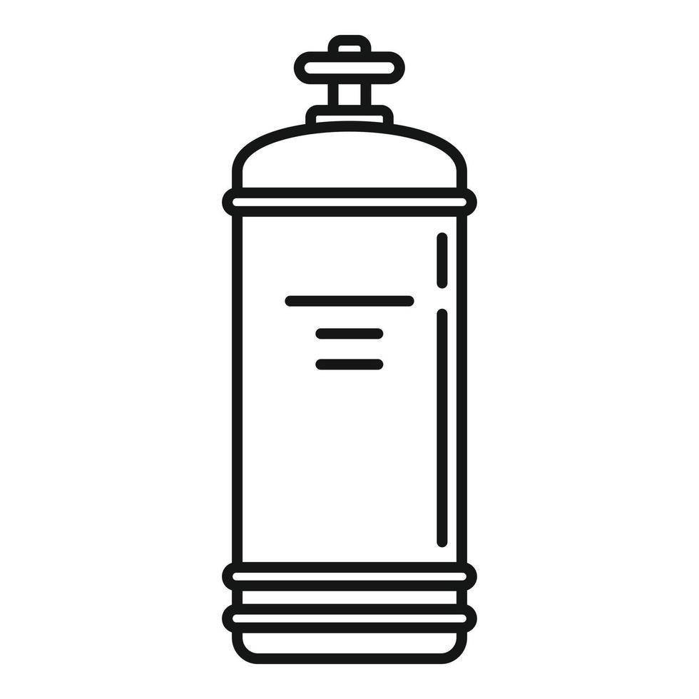 icono de válvula de cilindro de gas, estilo de contorno vector
