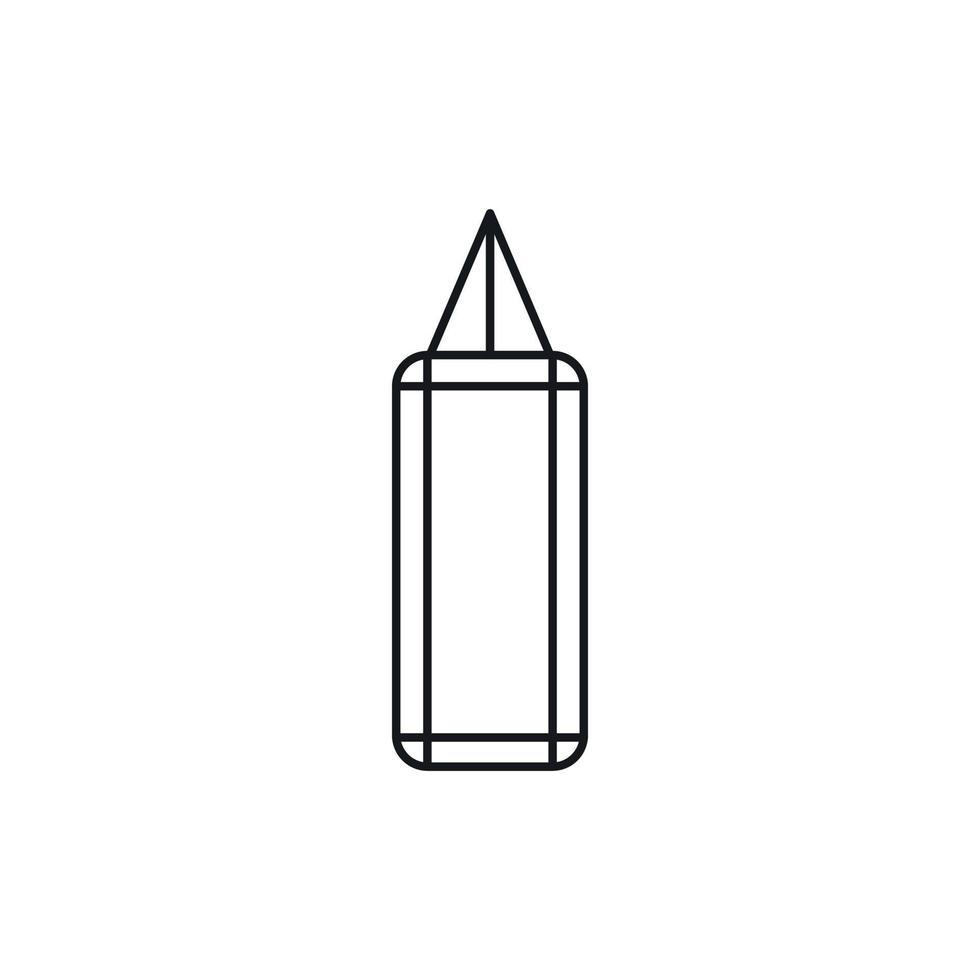 Punching bag for boxing icon, outline style vector
