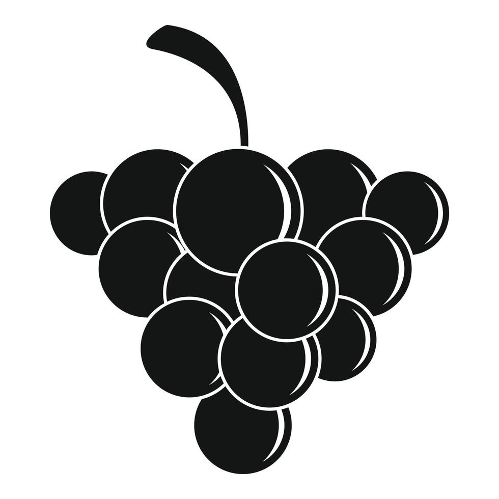 Mellow grape icon, simple style vector