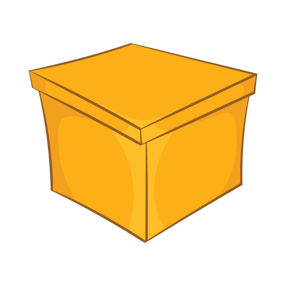 icono de caja cuadrada, estilo de dibujos animados vector