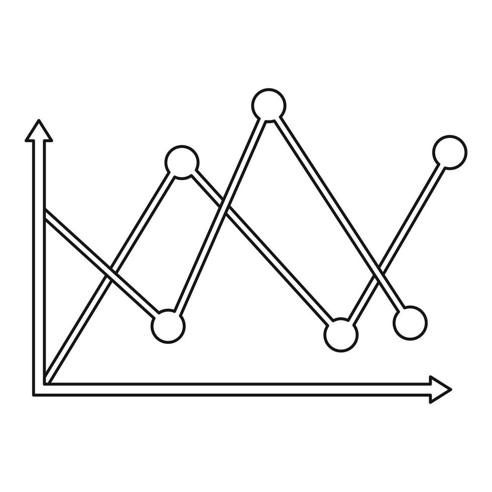 diagrama de línea icono vector línea delgada