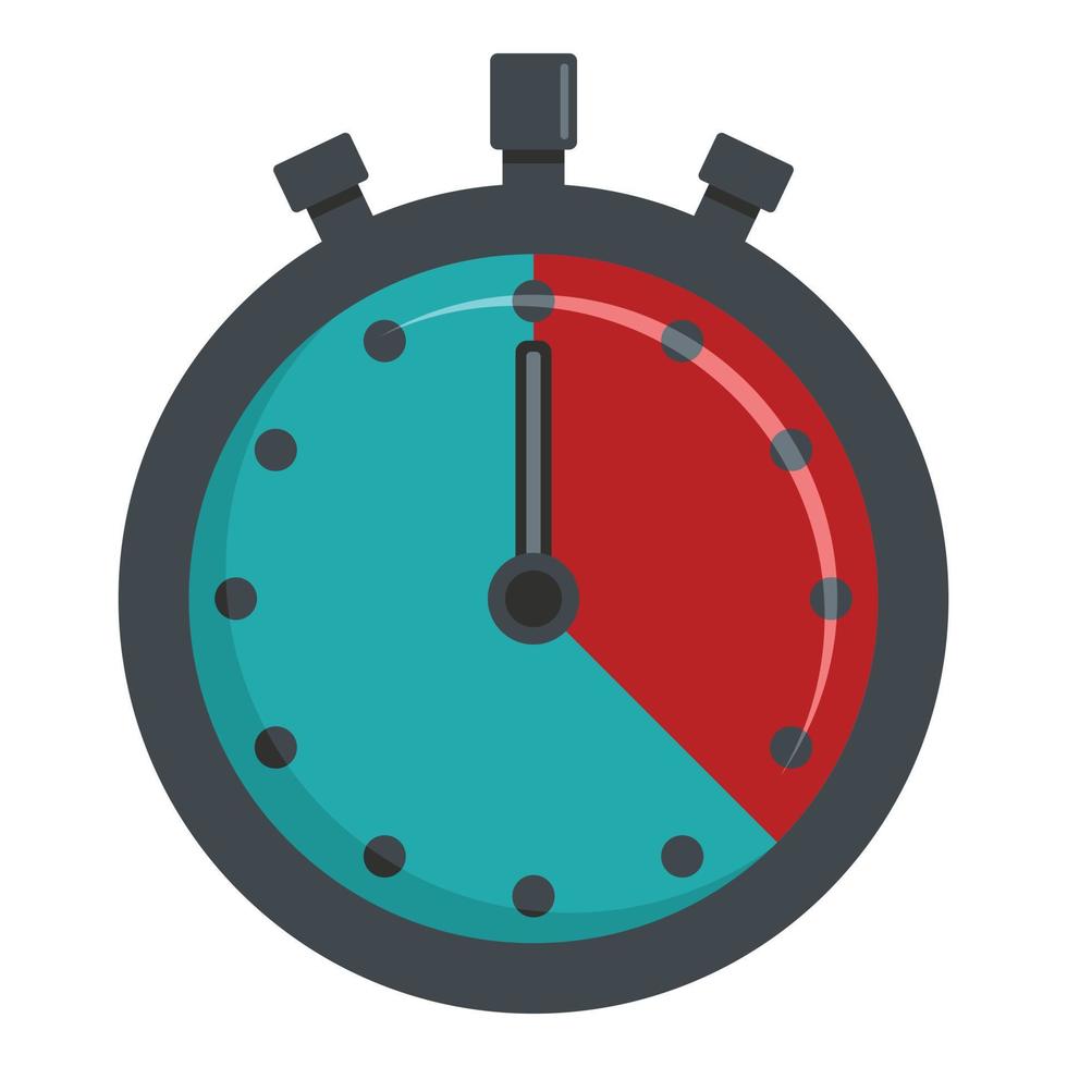 Stopwatch icon, flat style vector