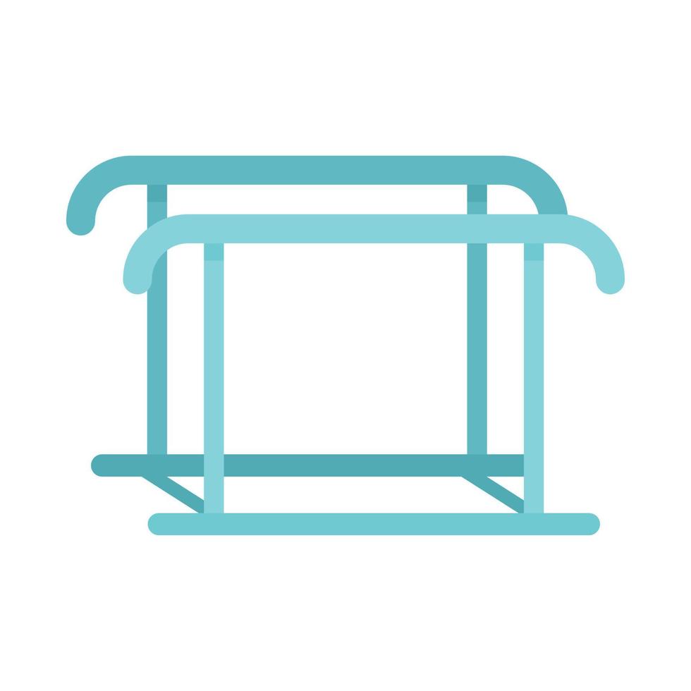 Uneven bars icon, flat style vector