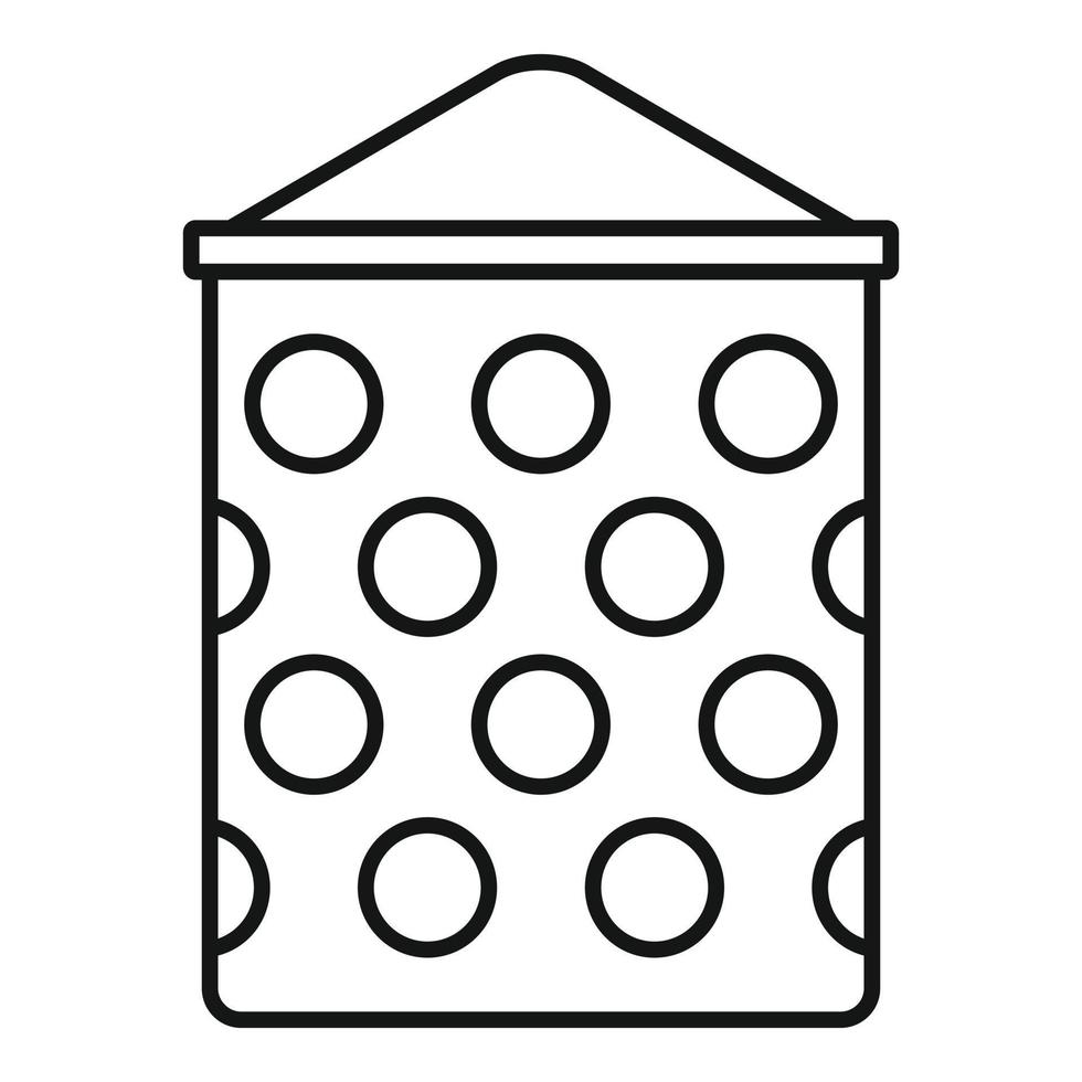 Dotted flour sack icon, outline style vector