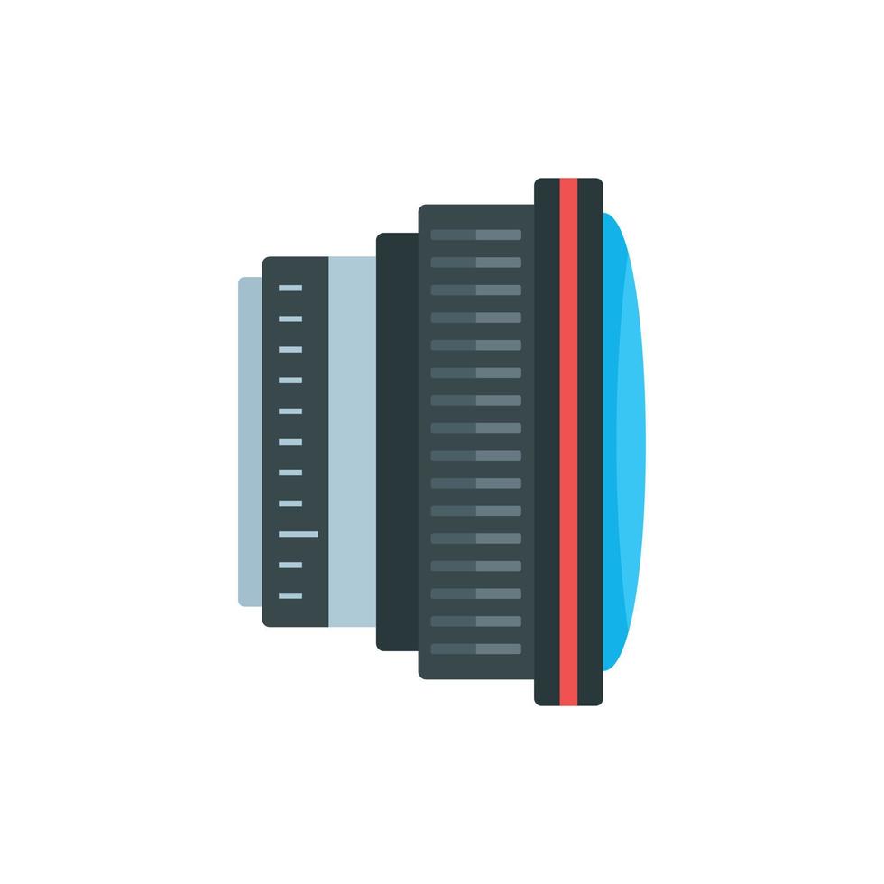 Fish eye lens icon, flat style vector