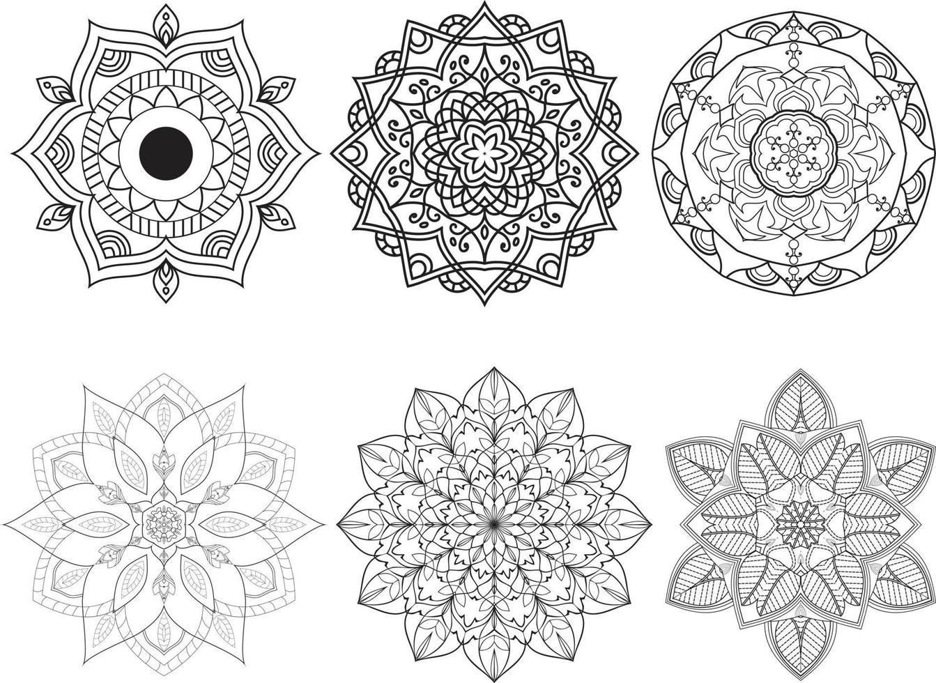 refrigerio para niños y adultos para colorear página de mandala vector