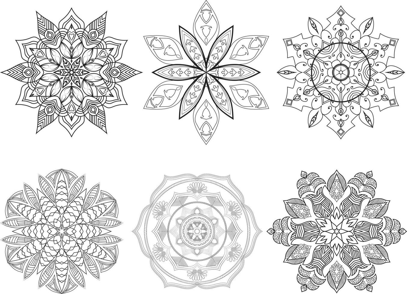 refrigerio para niños y adultos para colorear página de mandala vector