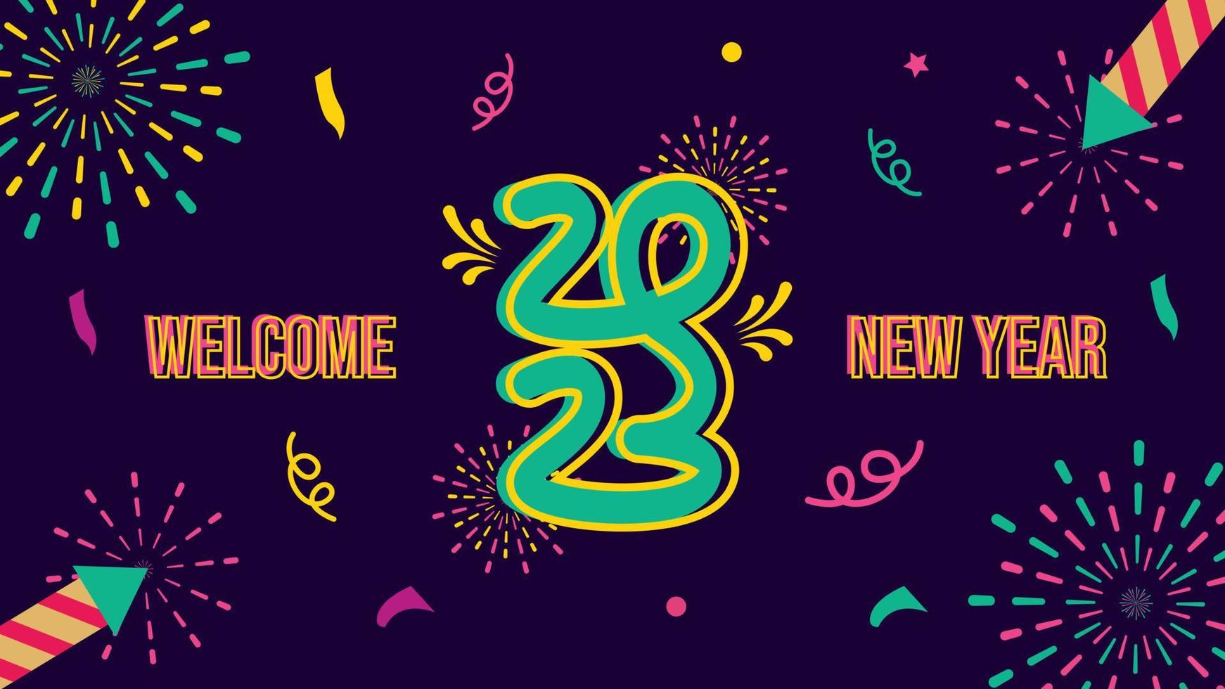 New year banners two thousand twenty three 14630745 vector art at vecteezy