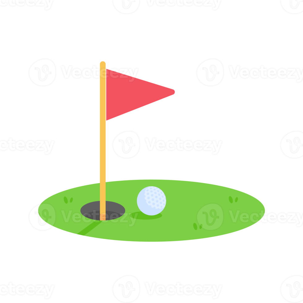 palos de golf y pelotas para eventos deportivos en el césped. png