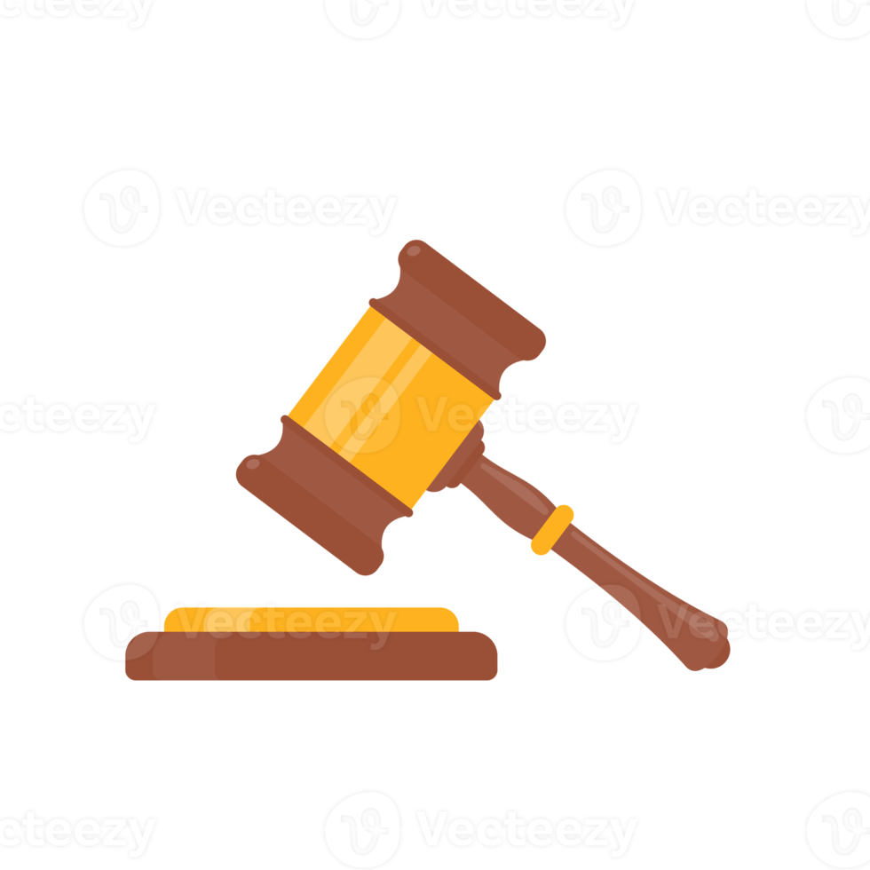 judge hammer Use knocks to decide a lawsuit. A wooden hammer to hit the