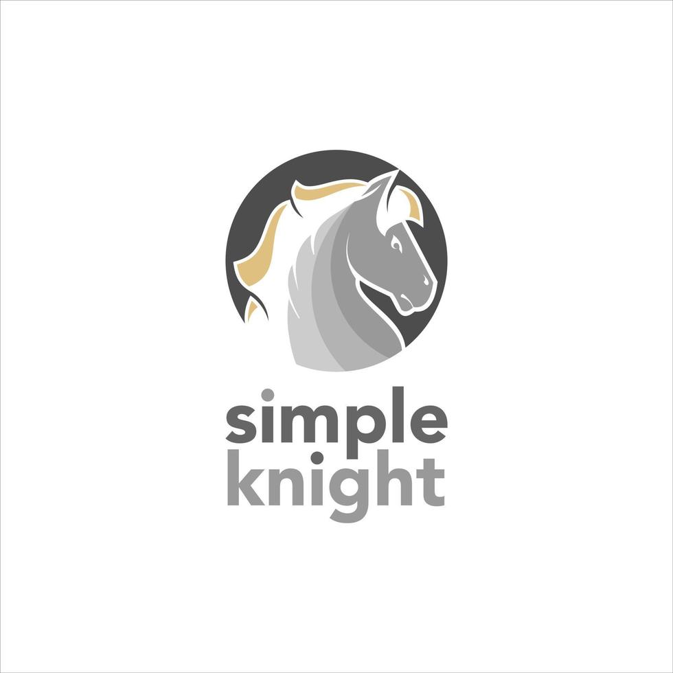 horse head logo simple round vector