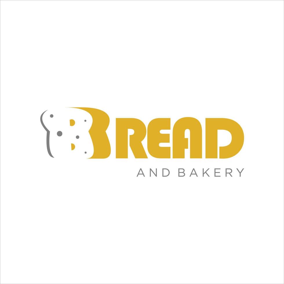 vector de tipografía de pan de diseño de logotipo de panadería